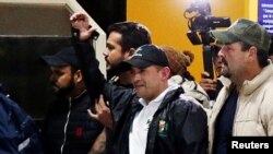 Luis Fernando Camacho, a civic leader who is pushing for Bolivia's President Evo Morales's resignation, arrives at the international airport, in El Alto, Bolivia November 6, 2019.