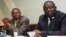 Zimbabwe Movement For Democratic Change (MDC) leader Morgan Tsvangirai (R) and Simba Makoni (L) of the Mavambo/Dawan/Kusile (MDK) party address a news conference in Harare, July 8, 2013.