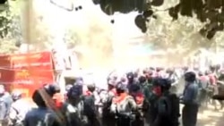 Mobile Video of Myanmar Police Clash with Student Protesters