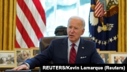 Presiden AS Joe Biden di Gedung Putih, Washington, D.C., 28 Januari 2021. (Foto: dok).