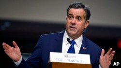 John Ratcliffe, nominado por el presidente electo Donald Trump como director de la CIA, comparece ante la Comisión de Inteligencia del Senado en su audiencia de confirmación en el Capitolio, Washington, el miércoles 15 de enero de 2025. (AP Foto/John McDonnell).