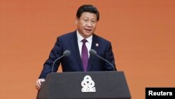 Chinese President Xi Jinping gives a speech during a gala dinner ahead of the fourth Conference on Interaction and Confidence Building Measures in Asia (CICA) summit, in Shanghai, May 20, 2014.