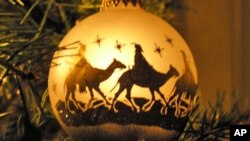 This ornament depicting three kings, or wise men — said to have journeyed to behold the newborn Jesus — would be banned as too religious in some places