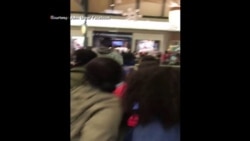 Patrons fight at a Cleveland, OH shopping mall