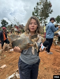 The Sept. 5 bombing of a refugee camp in Myanmar’s Paekon Township, near the Karenni and Shan state borders, destroyed buildings and killed 10 people, including seven children.