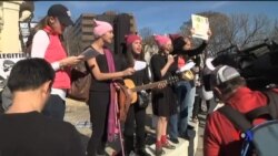 2017-02-21 美國之音視頻新聞: 美國各地抗議者舉行“不是我的總統”集會 (粵語 )