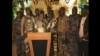 Gabonese military appear on television as they announce that they have seized power following President Ali Bongo Ondimba's re-election, in this screengrab obtained by Reuters on August 30, 2023.