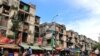 A general view of Phnom Penh&#39;s White Building and its residents on Friday, September 5, 2014. (Nov Povleakhena/VOA Khmer)