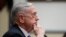 Defense Secretary Jim Mattis listens during a hearing of the House Armed Services Committee on Capitol Hill, Feb. 6, 2018, in Washington. 