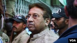 ອະດີດປະທານາທິບໍດີ Perez Musharraf ຖຶກສານສັ່ງກັກຂັງໂຕໄວ້ ເພື່ອລໍຖ້າການດໍາເນີນຄະດີ