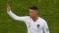 FILE - Portugal's Cristiano Ronaldo leaves the pitch after his team was eliminated during the round of 16 match between Uruguay and Portugal at the 2018 soccer World Cup at the Fisht Stadium in Sochi, Russia, June 30, 2018.