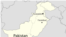Map of Pakistan showing the location of Faisalabad