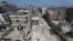 Una vista general del estado en que quedaron algunas partes de la ciudad de Gaza tras los bombardeos ocurridos durante 11 días de conflicto hasta el pasado 20 de mayo de 2021.