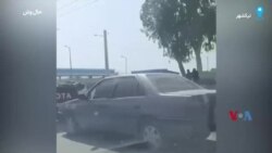 صف طولانی خودروها برای دریافت سوخت در شهرستان نیکشهر