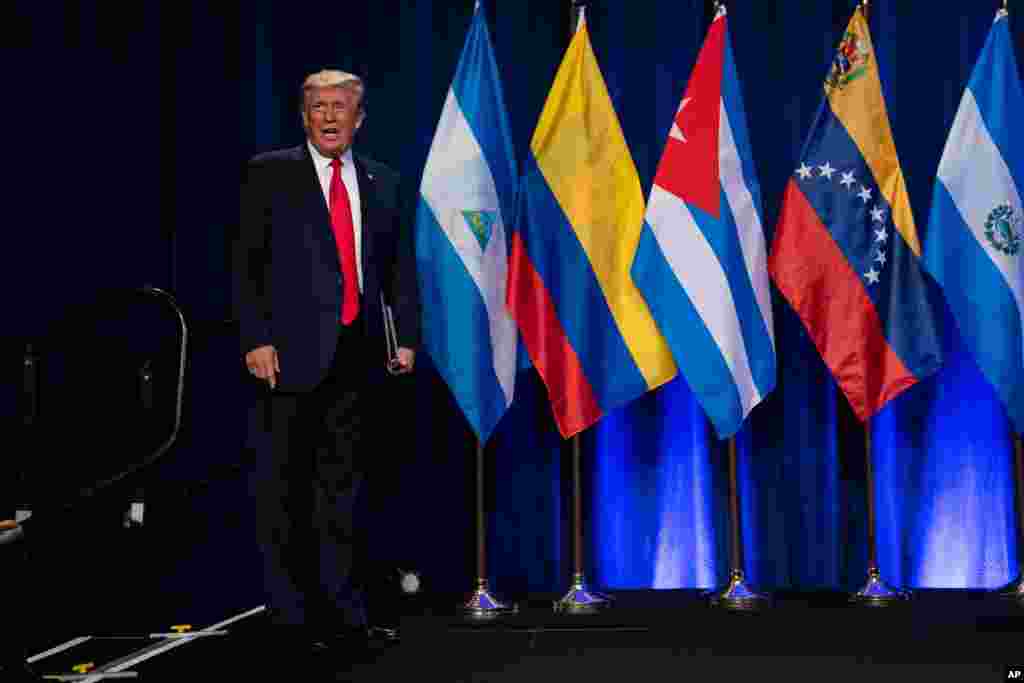 미국 공화당 대선 후보인 도널드 트럼프 대통령이 플로리다주 도랄에서 중남미계 지지자들을 위한 선거유세를 했다. 