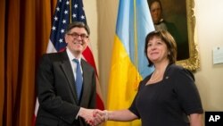 Яресько з міністром фінансів США Джейкобом Лью