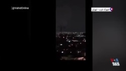 نور و صدای انفجارهای حمله هوایی از دید شهرک غرب در تهران - بامداد شنبه ۸ فروردین