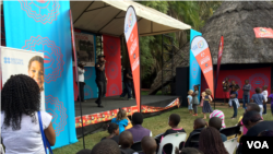 Members of the Safeguard Young People (SYP) perform at the Harare International Festival of the Art)