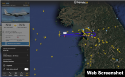 ‘리벳조인트(RC-135V)’가 한반도 시각 2025년 2월 19일 한국 서해 상공에서 정찰 활동을 벌이고 있다. 자료=FlightRadar24