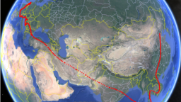 范士贵从中国到荷兰为期六年的流亡路线示意图(由美国之音特约记者李北平提供)。