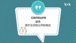 学个词 -censure