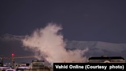دود ناشی از حملات بامداد سه‌شنبه در یکی از مناطق تهران