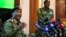 FILE - Sudan's top army general Abdel Fattah al-Burhan speaks during a press conference at the General Command of the Armed Forces in Khartoum on Oct. 26, 2021.