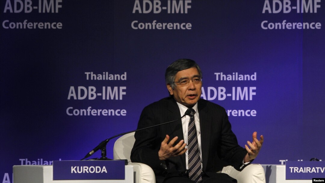 Presiden Bank Pembangunan Asia (ADB) Haruhiko Kuroda dalam konferensi ADB-IMF di Bangkok, 2012. (Foto: Dok)