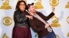 Brittany Howard, left, and Steve Johnson of Alabama Shakes pose for a photo backstage at the Grammy Nominations Concert Live! at Bridgestone Arena on Wednesday, Dec. 5, 2012, in Nashville, Tenn. (Photo by Donn Jones/Invision/AP)