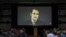 FILE - Former U.S. National Security Agency contractor Edward Snowden appears live via video during a student-organized world affairs conference at the Upper Canada College private high school in Toronto, Feb. 2, 2015. 