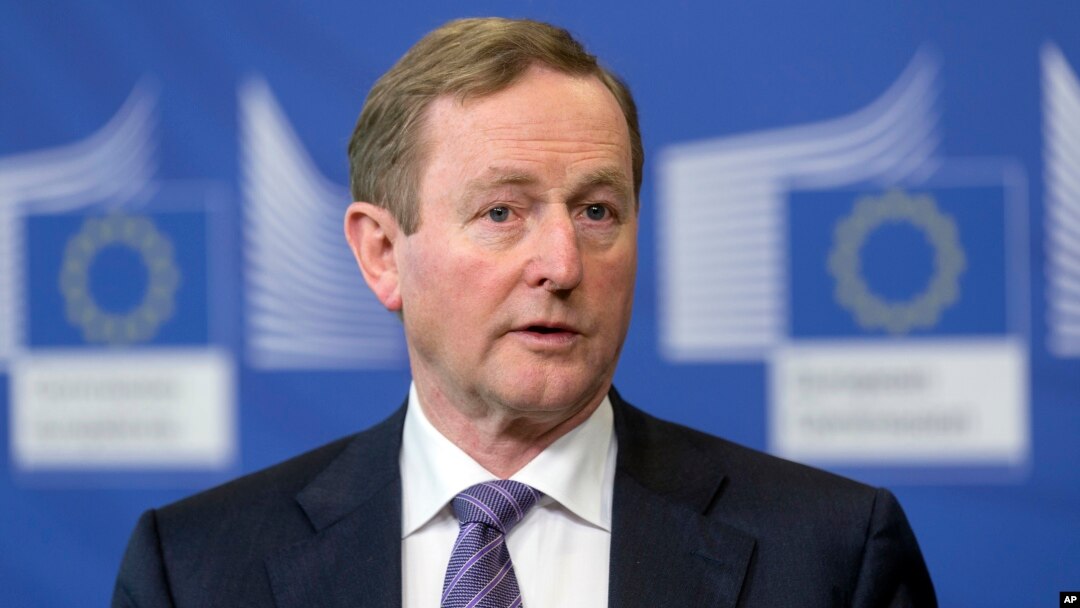 Irish Prime Minister Enda Kenny speaks at EU headquarters in Brussels, Feb. 23, 2017. Kenny will make the tradition St. Patrick's Day visit to the White House.