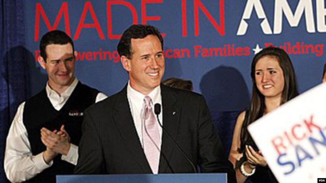 Kandidat Capres Partai Republik, Rick Santorum, memenangkan pemilu pendahuluan di Louisiana, Sabtu (24/3).