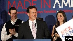 Kandidat Capres Partai Republik, Rick Santorum, memenangkan pemilu pendahuluan di Louisiana, Sabtu (24/3).