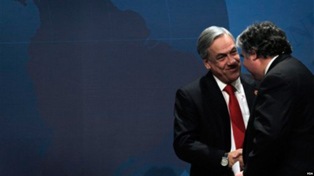 Los líderes, como el presidente chileno Sebastián Piñera, buscan establecer de una zona de libre comercio.