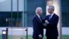 Presiden Joe Biden dan Sekjen NATO Jens Stoltenberg berbicara saat mengunjungi tugu peringatan serangan teroris 11 September di markas NATO di Brussels, Senin, 14 Juni 2021. (Foto: AP//Patrick Semansky)