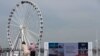 This photo taken May 20, 2014 shows the Capital Wheel, a new Ferris wheel overlooking Washington D.C. at National Harbor in Oxon Hill, Maryland. 