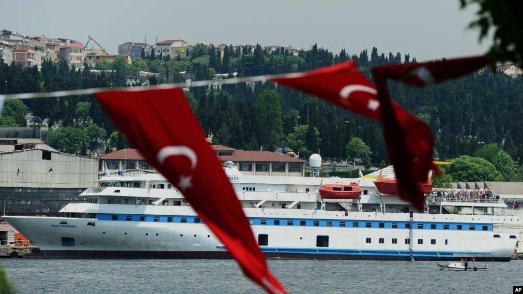 Turkish aid ship, the Mavi Marmara, is seen in Istanbul on May 30, 2011, one year after a Israeli raid left nine Turks dead.