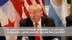 Trump: "El pueblo venezolano se está muriendo de hambre"