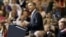 President Barack Obama delivers the commencement address to graduates of Joplin High School in Joplin, Missouri, May 21, 2012.