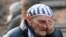 A survivor reacts at the former Nazi German concentration and extermination camp Auschwitz as he attends a wreath-laying ceremony, marking the 75th anniversary of the liberation of the camp, in Oswiecim, Poland, Jan. 27, 2020.