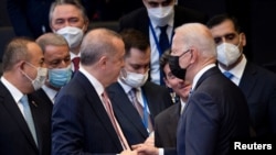 Serokê Amerîka Joe Biden û Serokê Tirkîyê Recep Tayyîp Erdogan