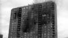 A building burns after being shelled in the Pofalici district in Sarajevo April 1992. Serbia may send Ratko Mladic to face genocide charges in The Hague within four days, a justice official said May 30, 2011, despite riots by nationalists angry at the Bos