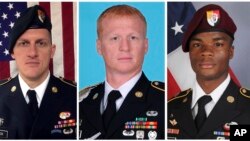 Trois des quatre soldats américains morts dans une embuscade au Niger.