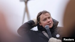 Protest against the expansion of the Germany's utility RWE's Garzweiler open-cast lignite mine to Luetzerath