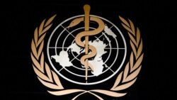 FILE — A picture taken on March 9, 2020 showing the logo of the World Health Organization at the entrance of their headquarters in Geneva, amid the COVID-19 outbreak, on April 18, 2024. 