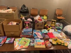 “The morning after everyone checked in, I started a donation pool,” said Steffanie Arnold, associate sales director for two Hyatt hotels in the French Quarter. These donated items are shown at The Eliza Jane. (Courtesy Hyatt Hotels)