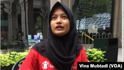 Putri Gayatri, pelajar SMA di Bandung, anggota delegasi anak yang terpilih untuk rangkaian kegiatan Sidang Umum PBB di New York (Foto: VOA/Vina)