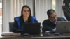 La jueza ecuatoriana Mónica Heredia habla durante la audiencia por el habeas corpus introducido en el caso del ex vicepresidente Jorge Glad, en la Corte Nacional de Justicia de Ecuador, el 12 de abril de 2024.