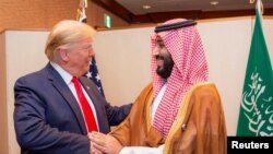 Rais Trump akiwa na Prince Salman