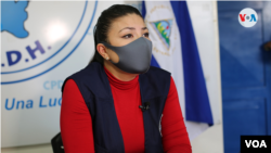 La abogada defensora de derechos humanos de la CPDH, María Oviedo fue arrestada en Nicaragua en 2021. Foto Houston Castillo, VOA.